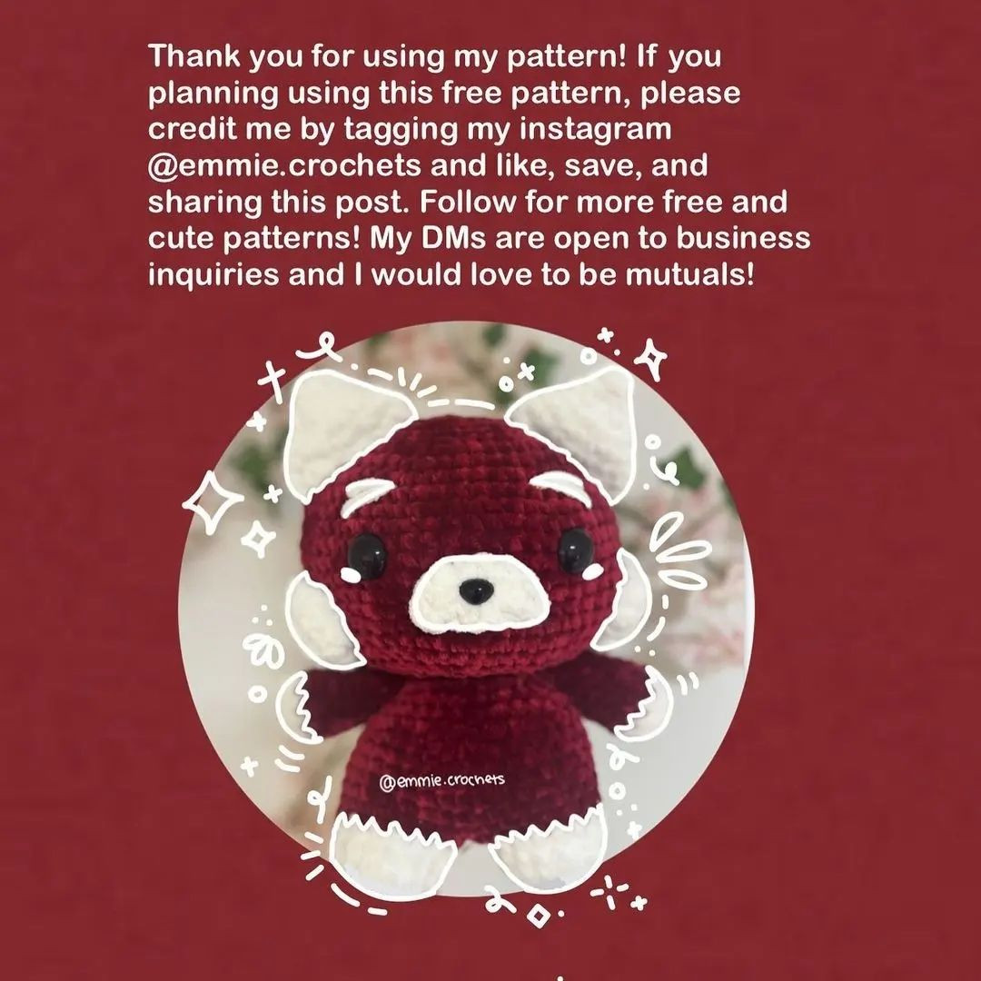 free crochet pattern sepia white-eared bear.