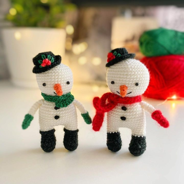 free crochet pattern snowman