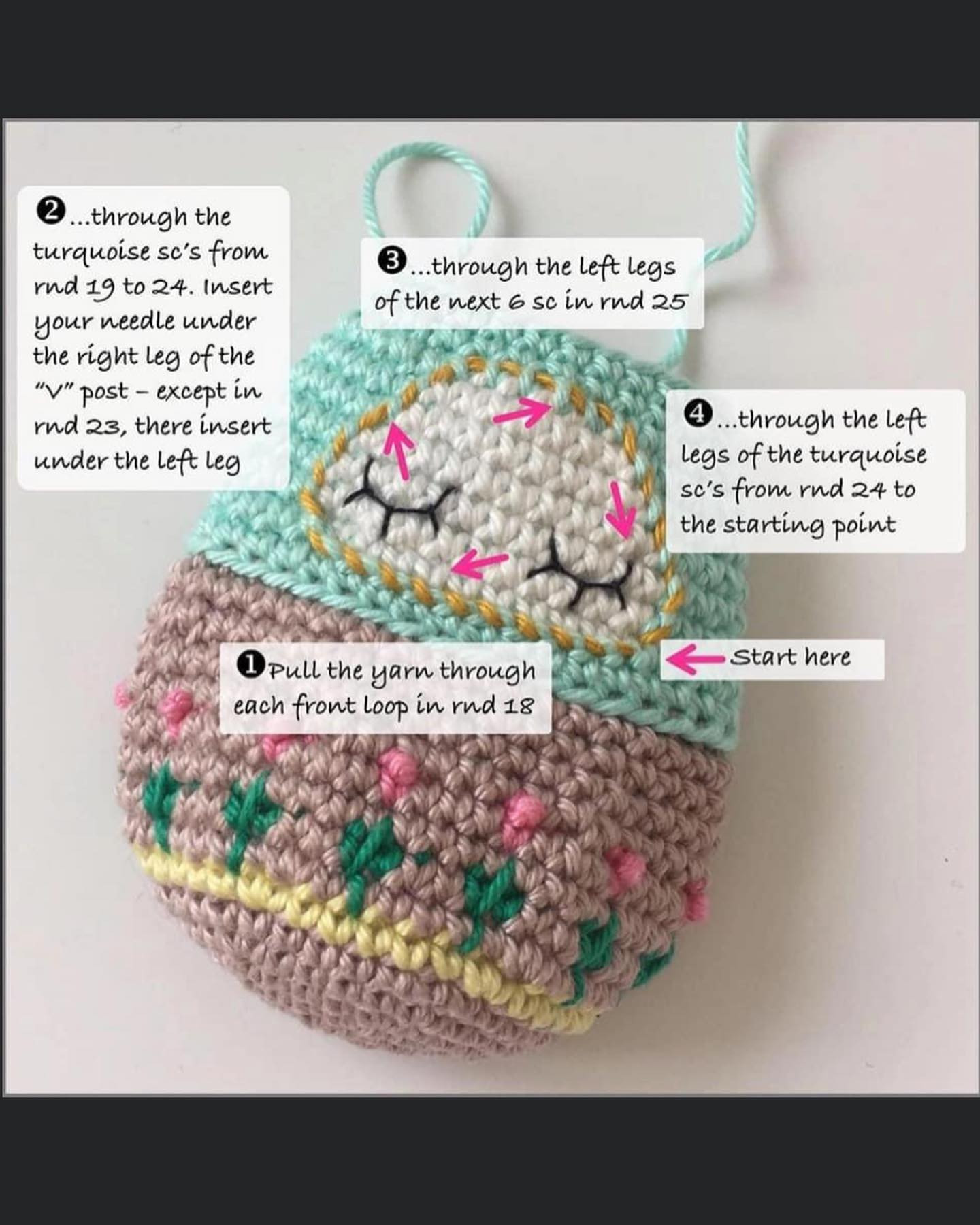 free crochet pattern spring matryoshka