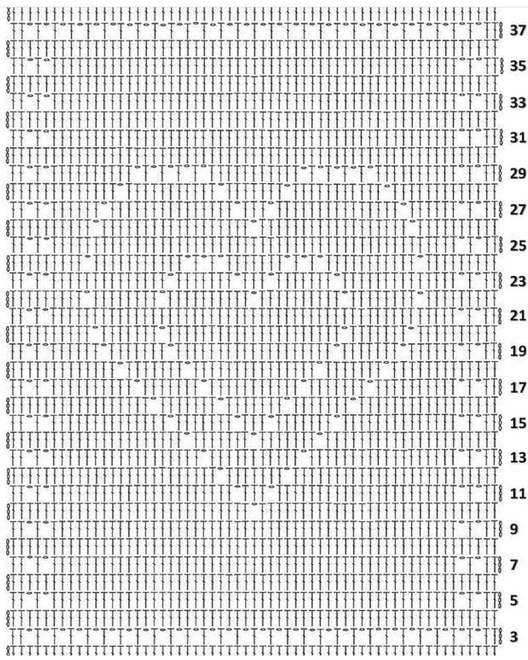 free crochet pattern square with heart in the middle.