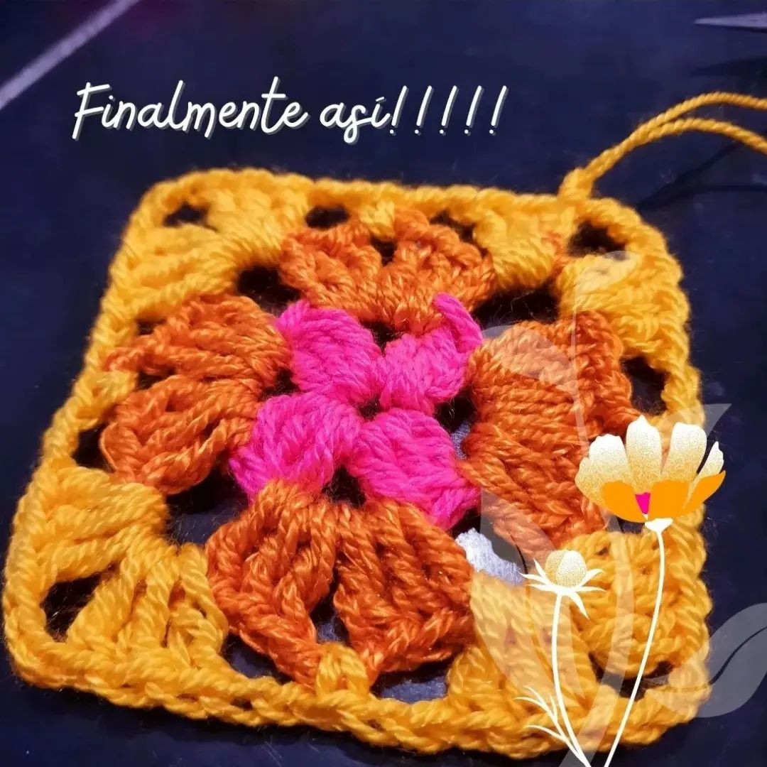 free crochet pattern square with square