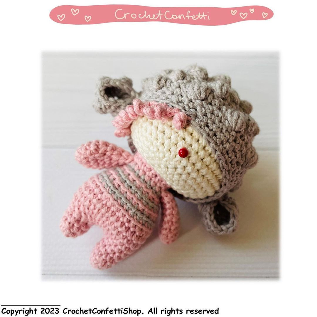 free crochet pattern the hat and hair for little sheep