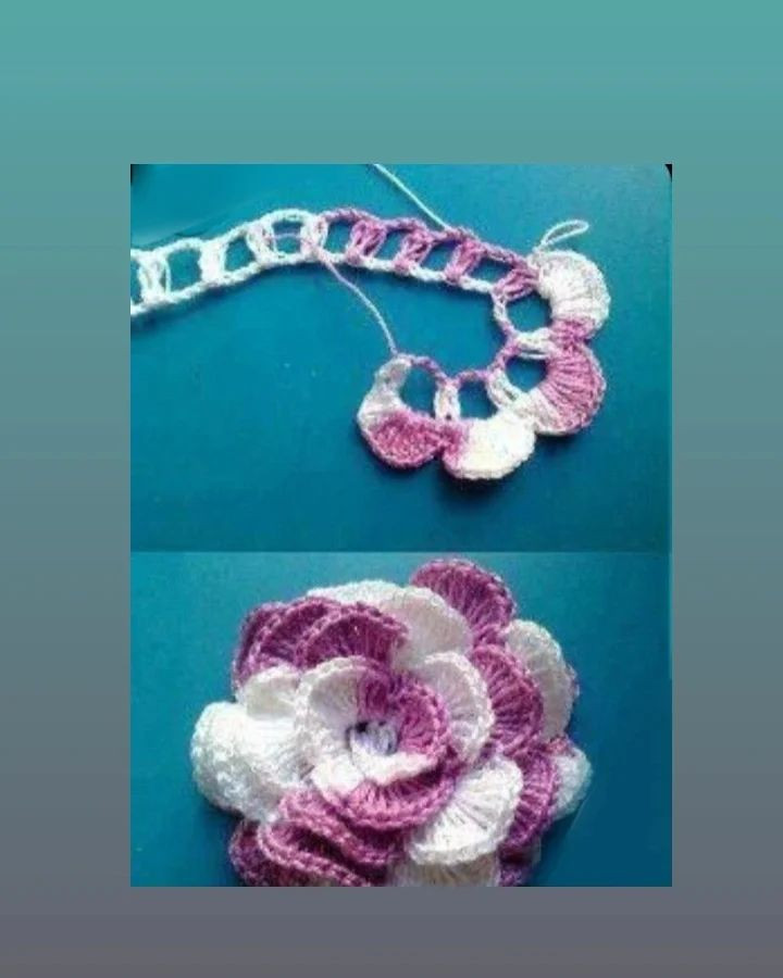 free crochet pattern to create flower shape.