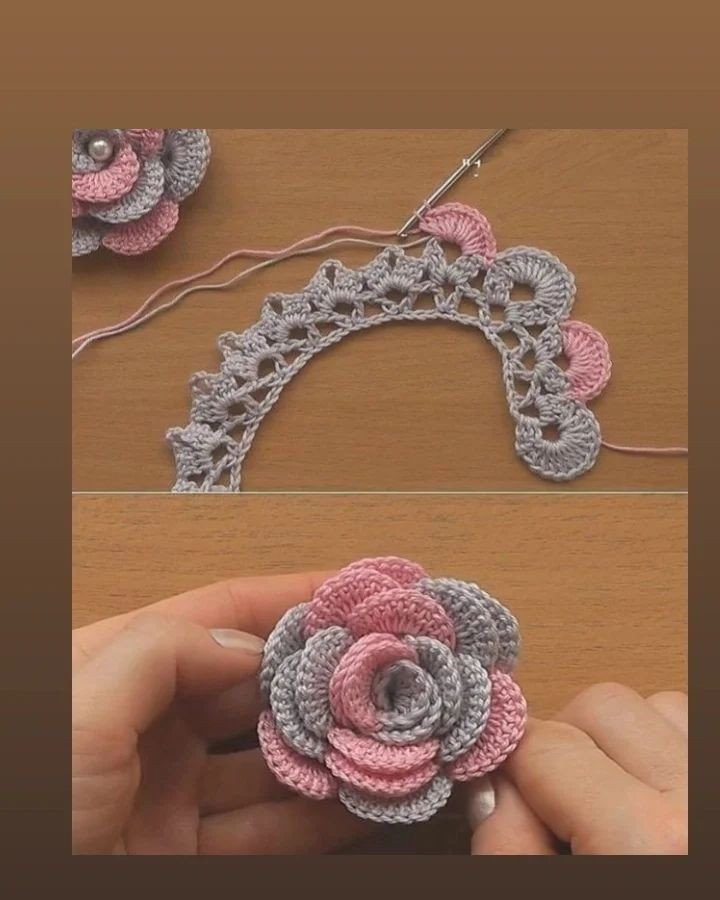 free crochet pattern to create flower shape.