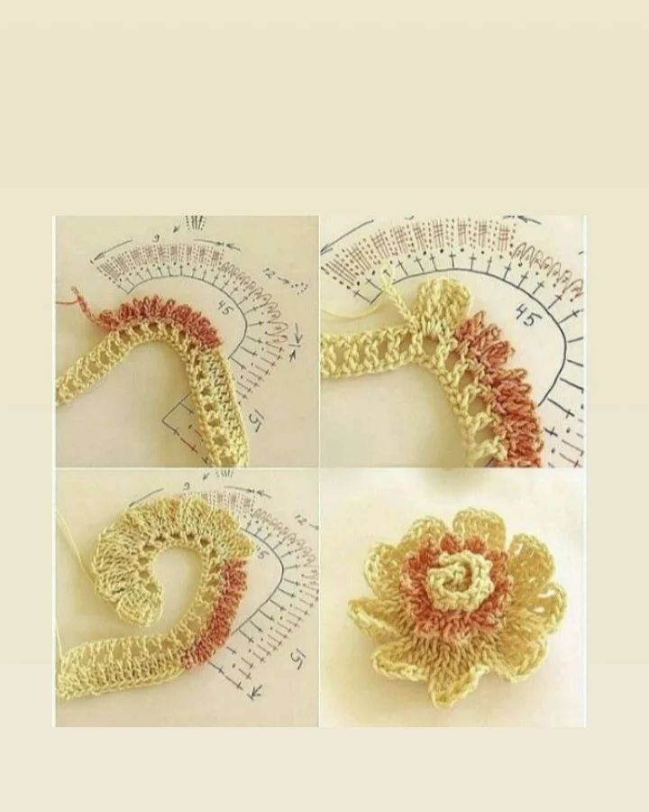 free crochet pattern to create flower shape.