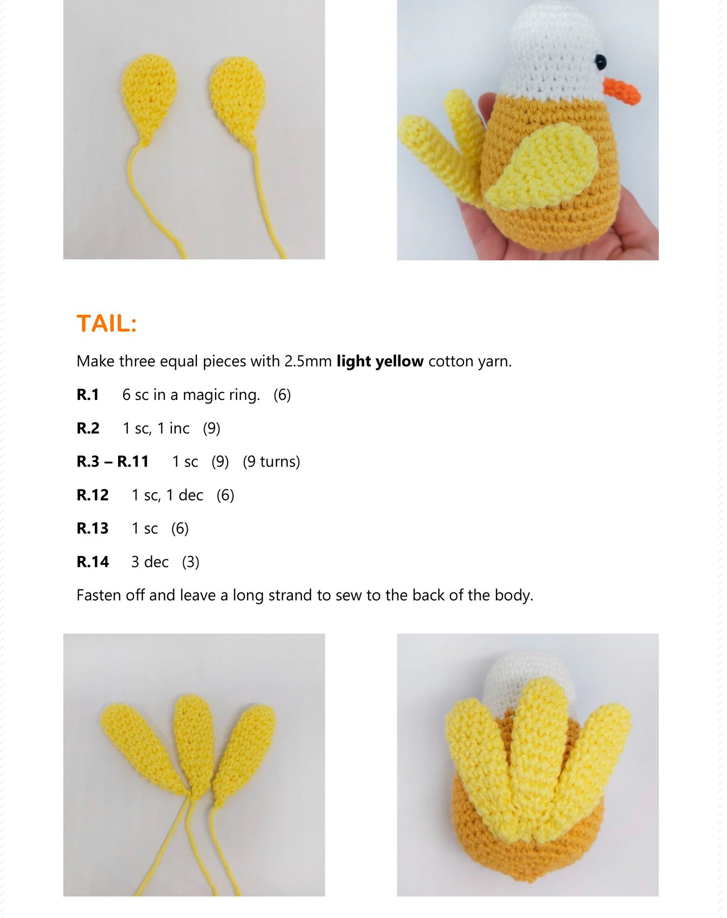 free crochet pattern tulip the bird