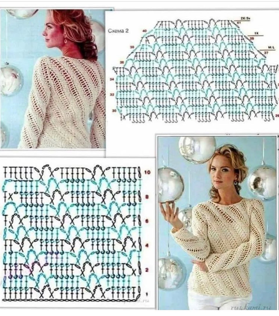 free crochet pattern twill sweater