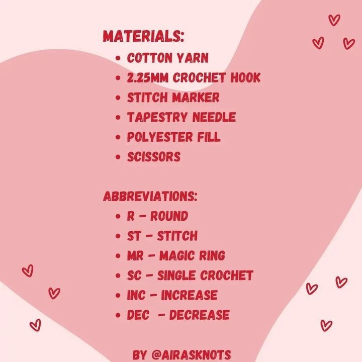 free crochet pattern valentines day