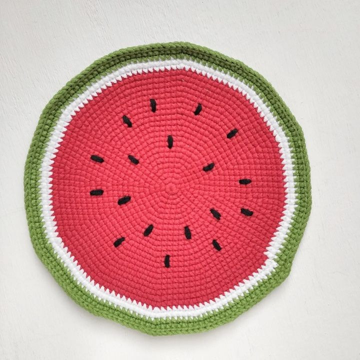 free crochet pattern watermelon blanket