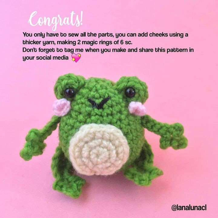 free crochet pattern white belly frog
