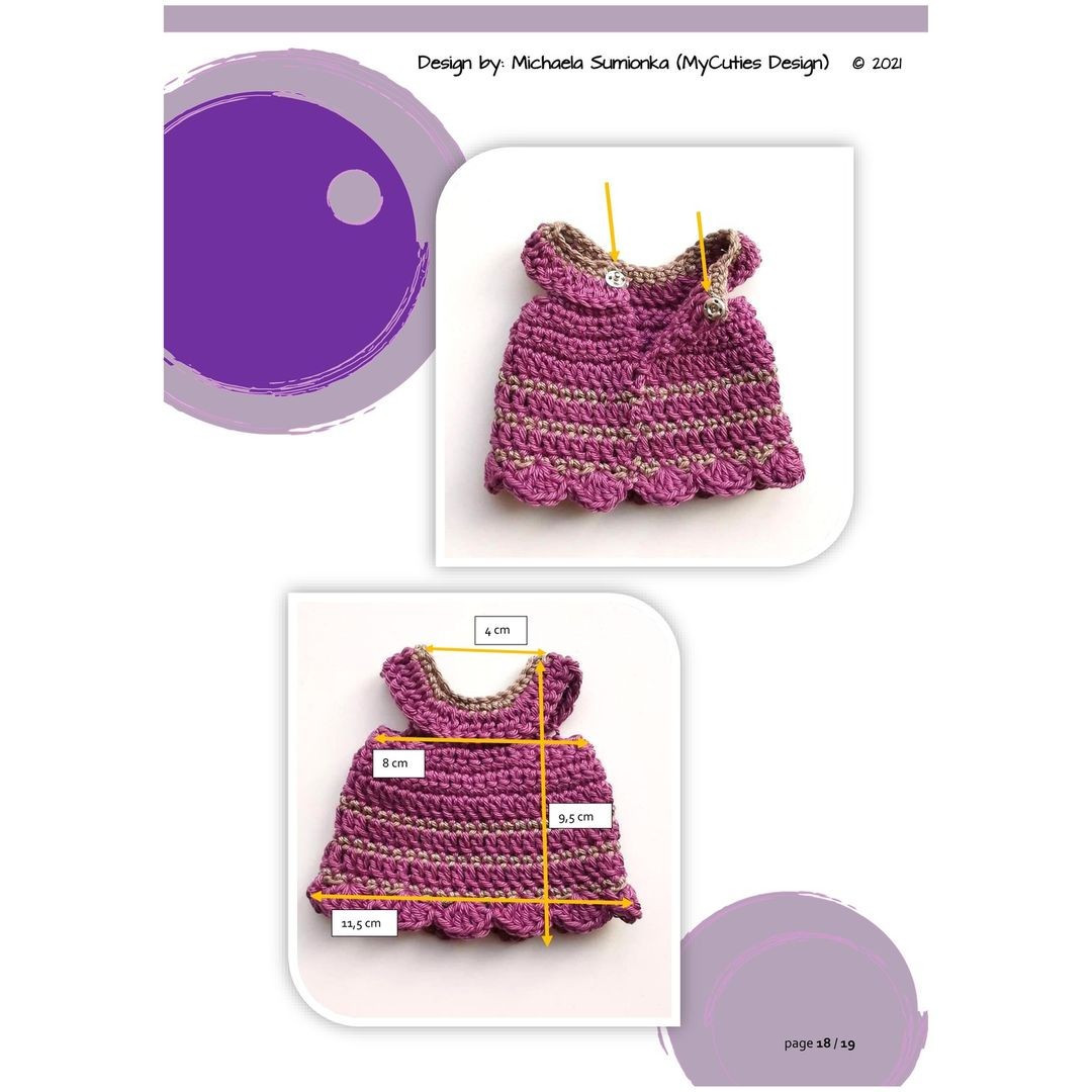 free crochet pattern white rabbit in purple dress