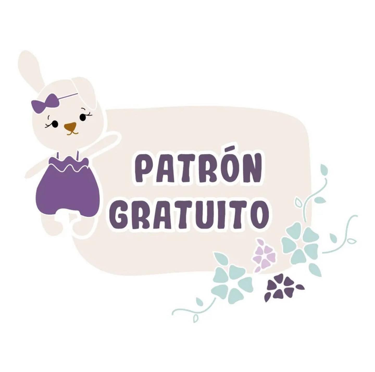 free crochet pattern white rabbit wearing purple dress.