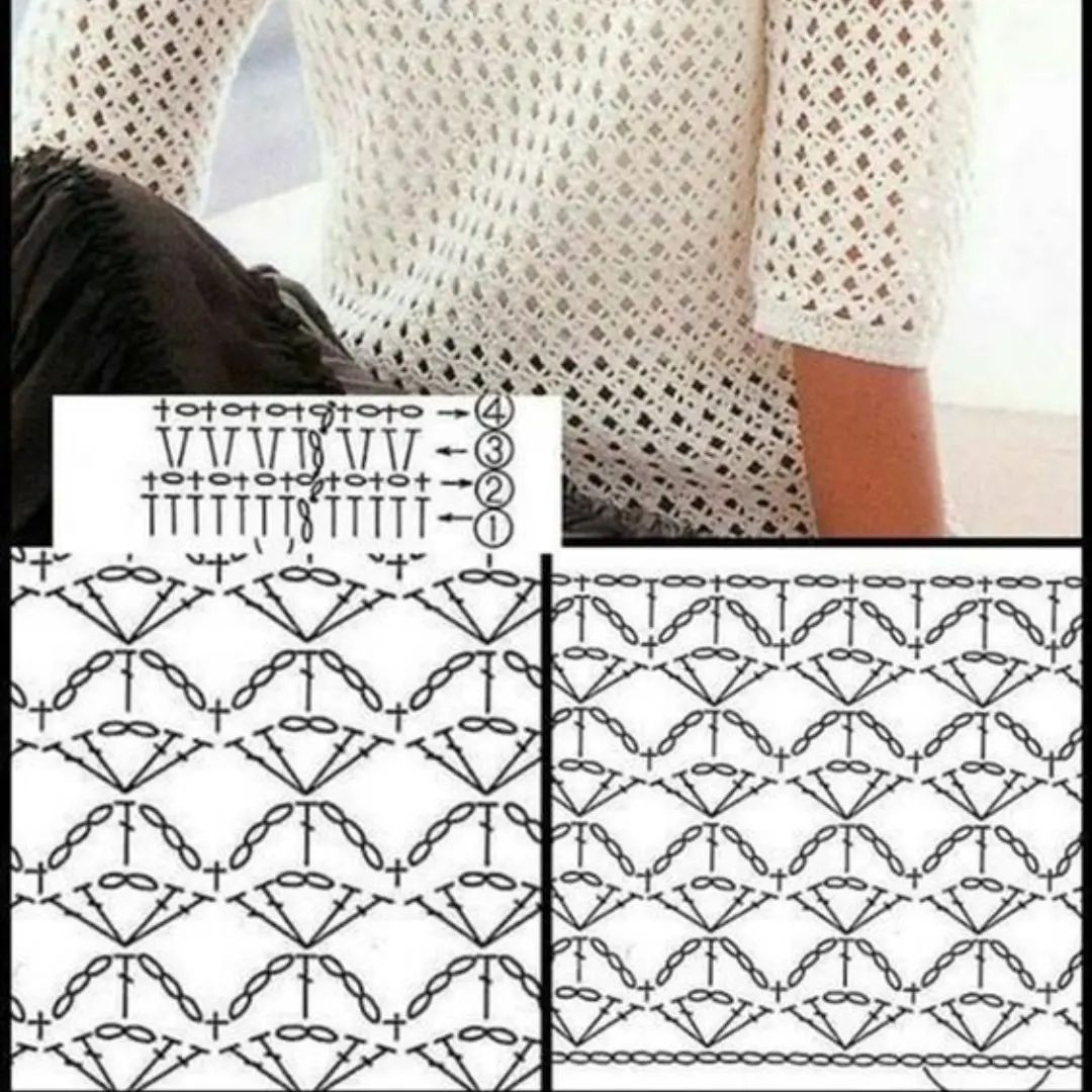 free crochet pattern white sweater.