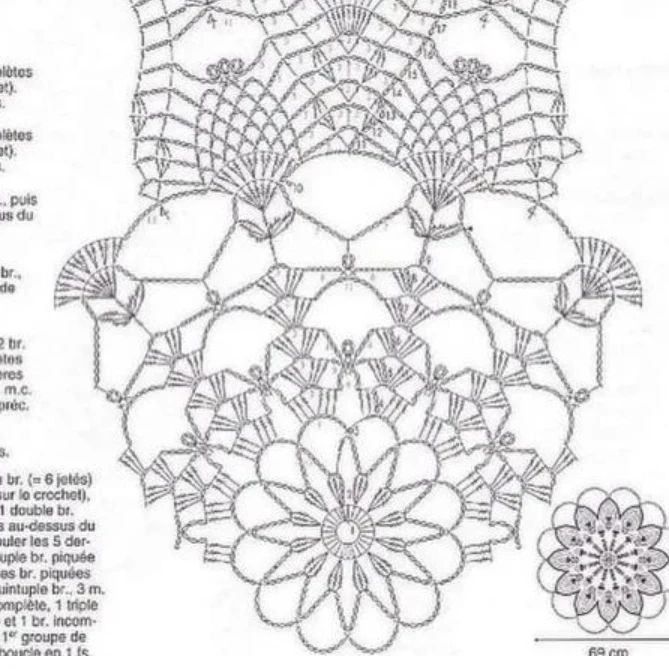 Free crochet pattern with thirteen rounded petals like snowflakes.