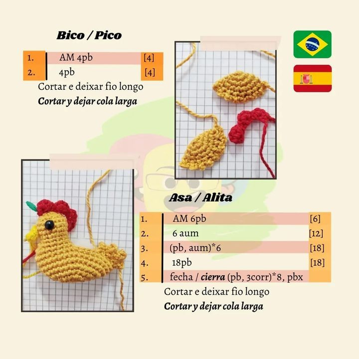 free crochet pattern yellow hen