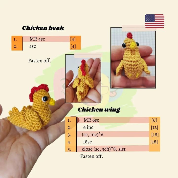 free crochet pattern yellow hen