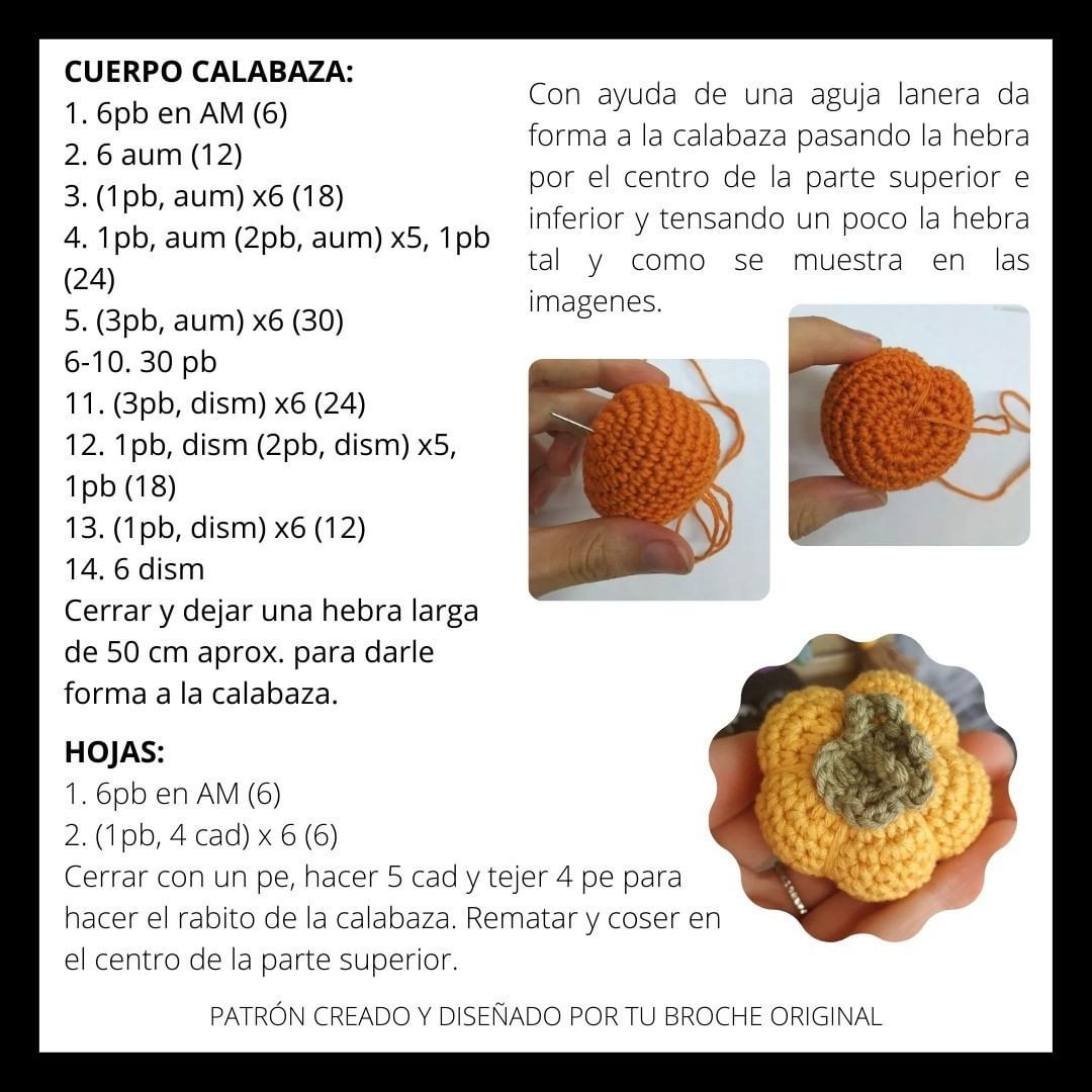 free crochet pattern yellow pumpkin and blue stem