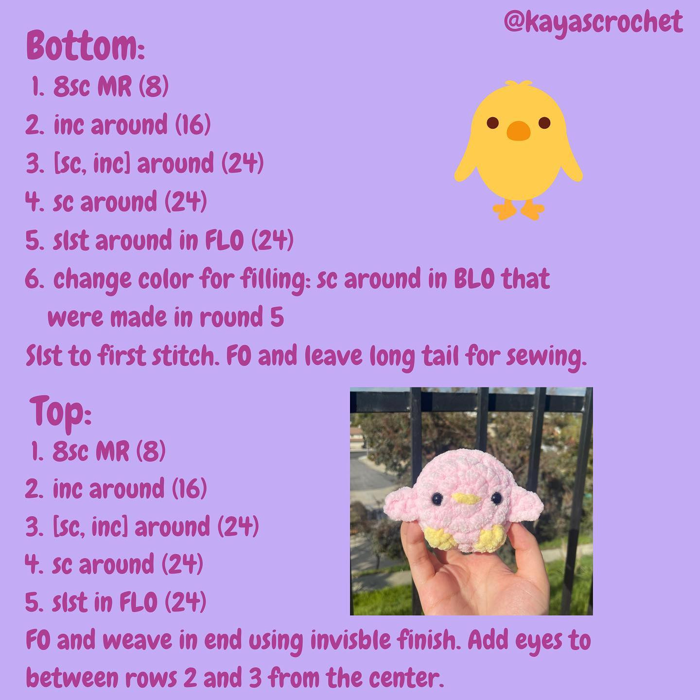 free crochet pattern yellow snout pink pig.
