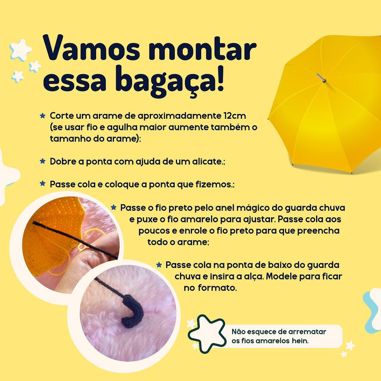 free crochet pattern yellow umbrella