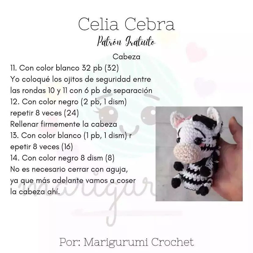 free crochet pattern zebra