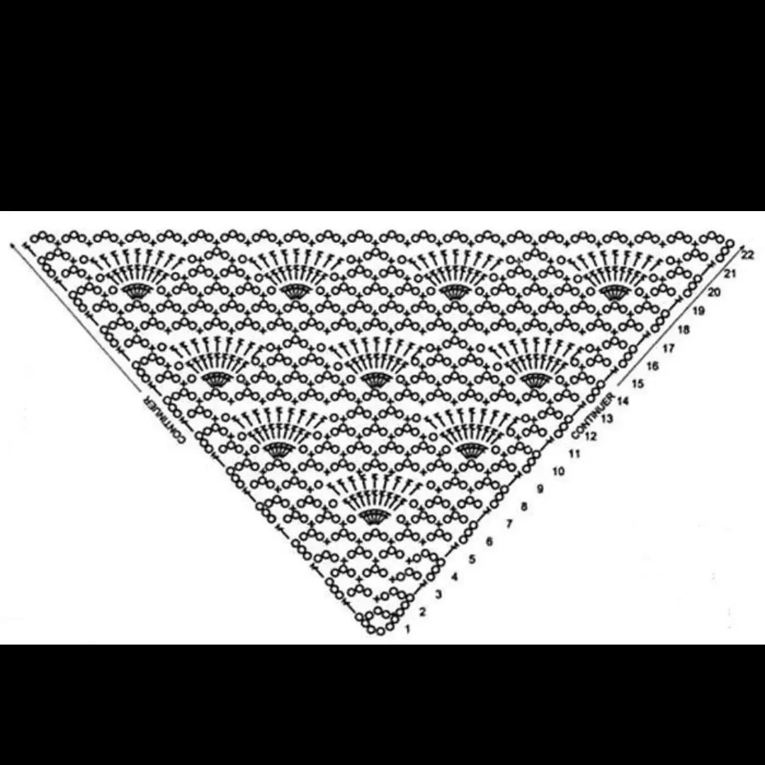 free crochet triangle pattern with propellers.