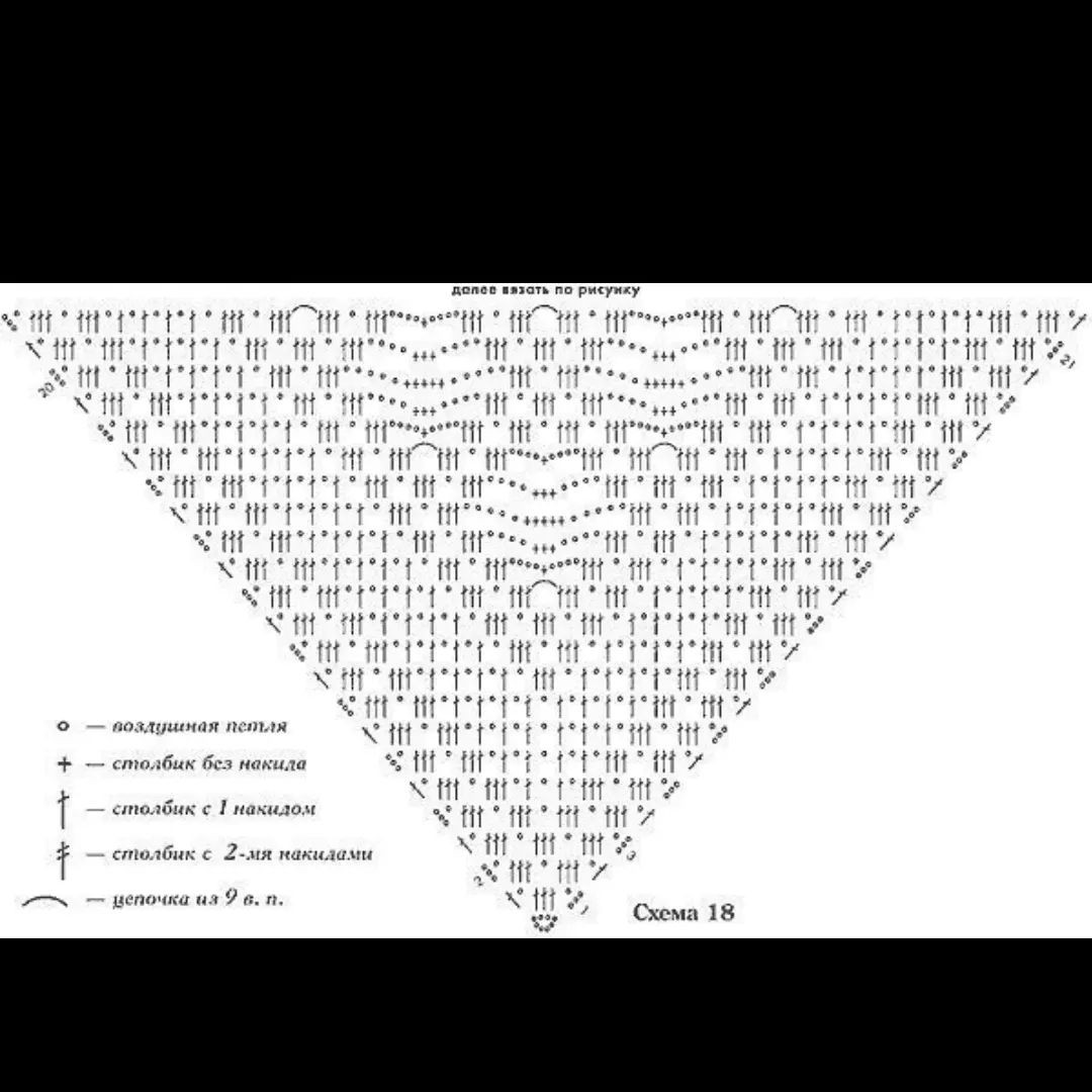 free crochet triangle pattern with propellers.