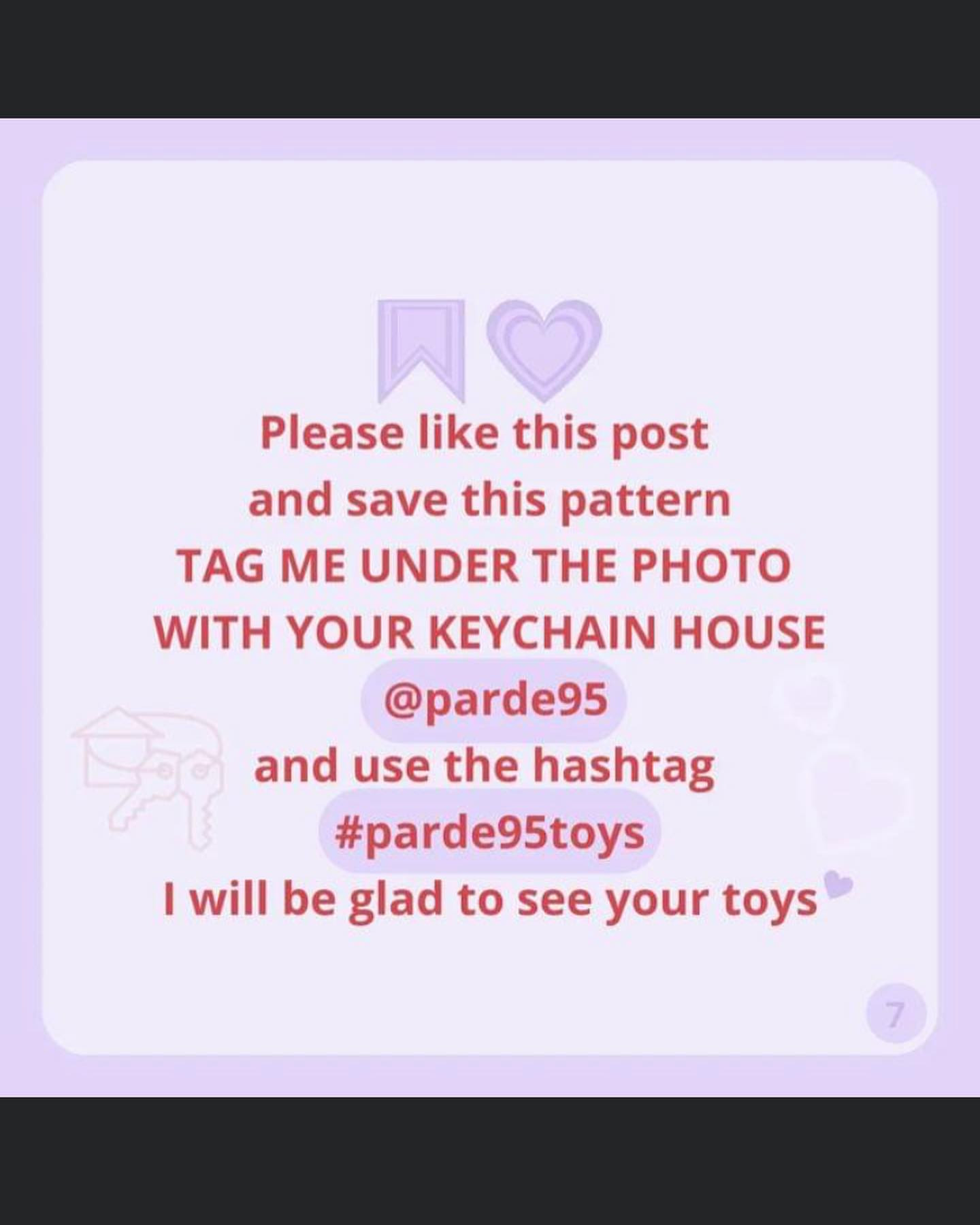 free pattern keychain house