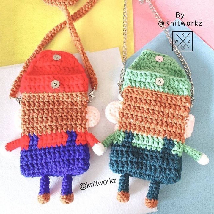 free pattern mario and luigi hp pouch