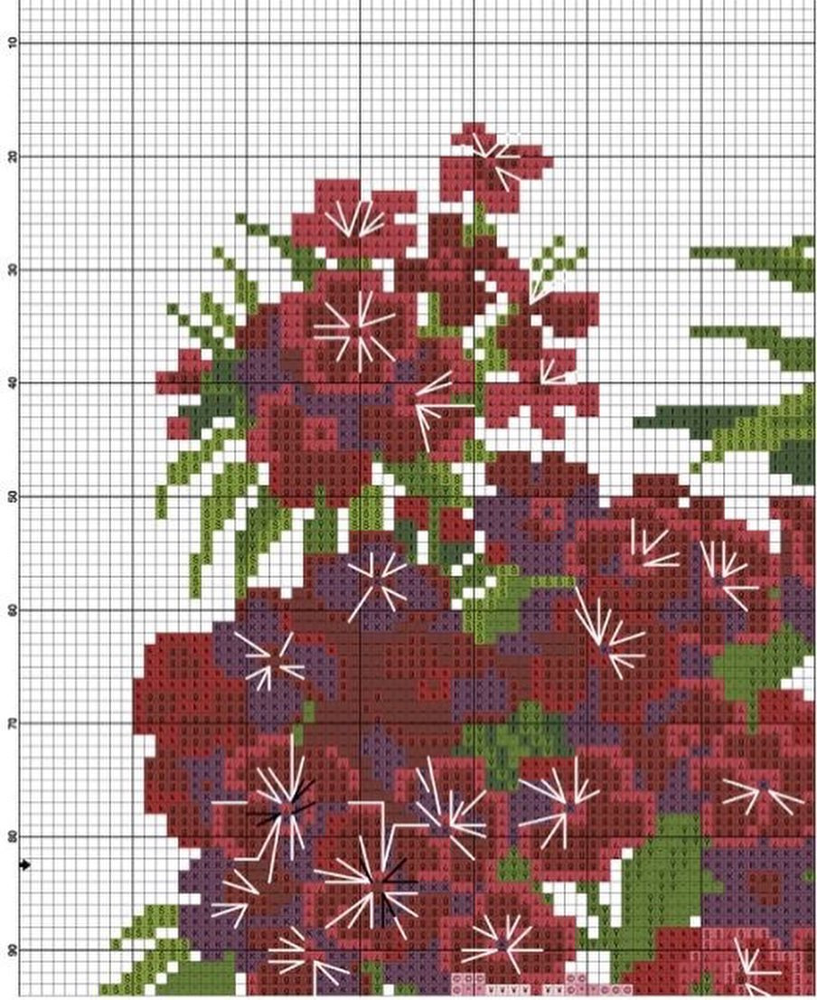 Geometric Crochet Chart Flower Inflorescence