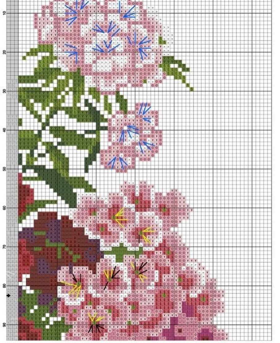 Geometric Crochet Chart Flower Inflorescence