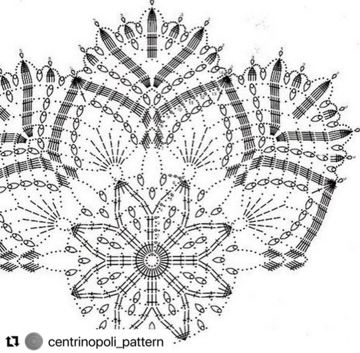 Geometric Crochet pattern circle with eight petals