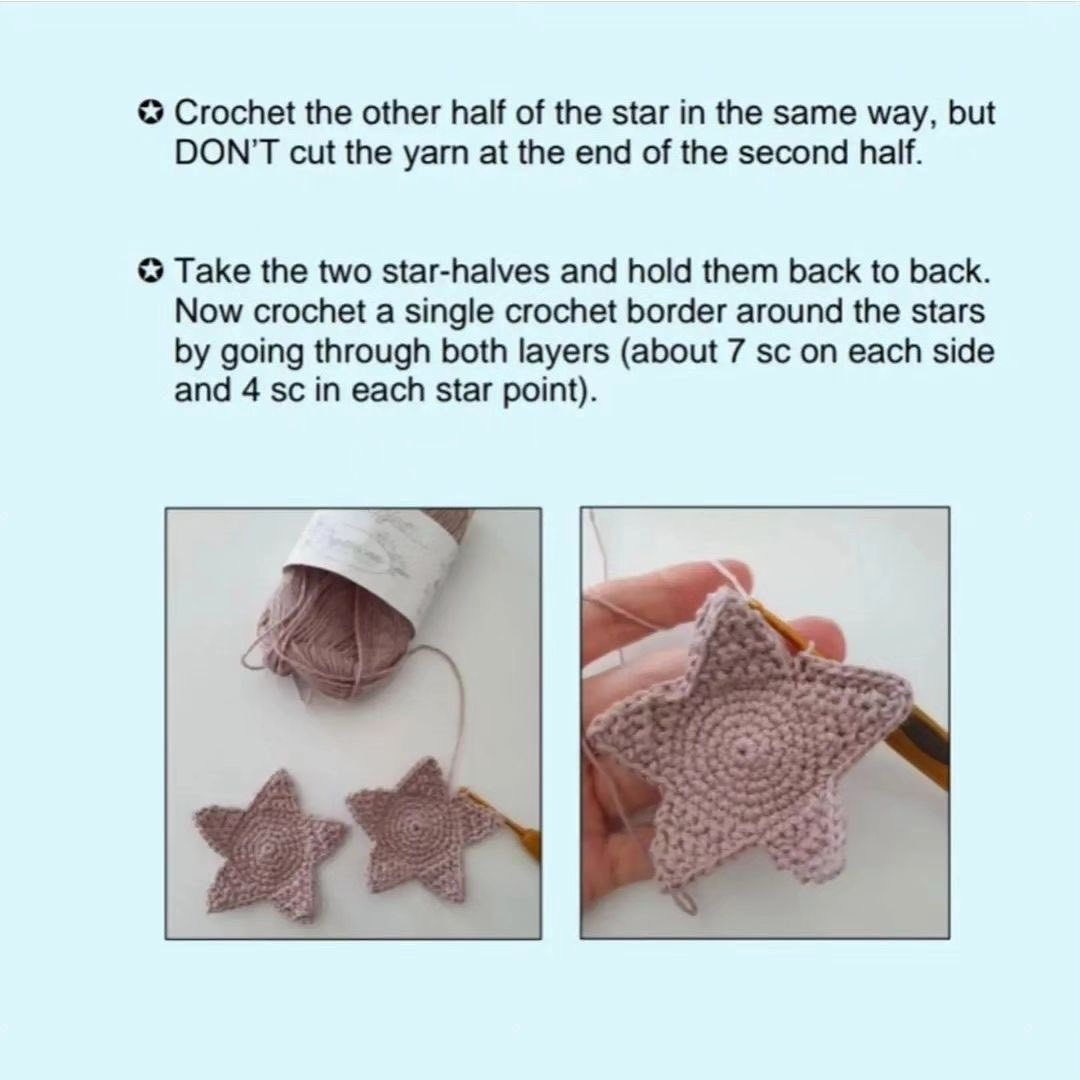 little star gray crochet pattern