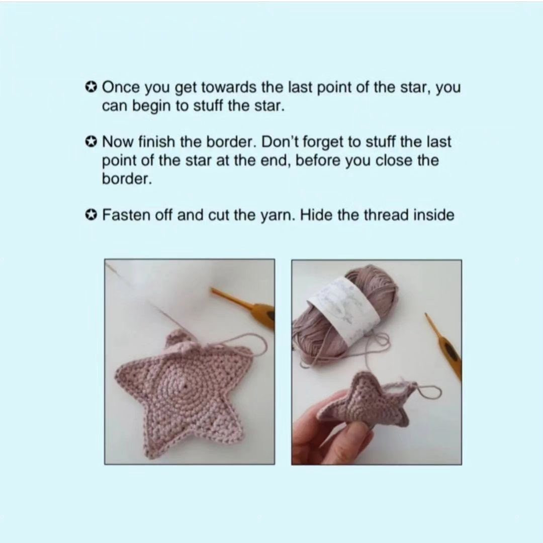 little star gray crochet pattern