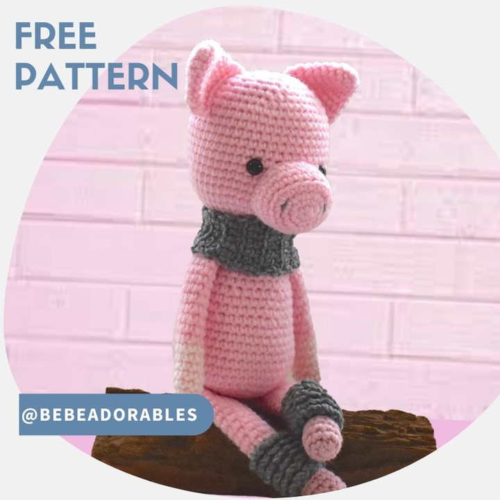 peter the pig free crochet pattern