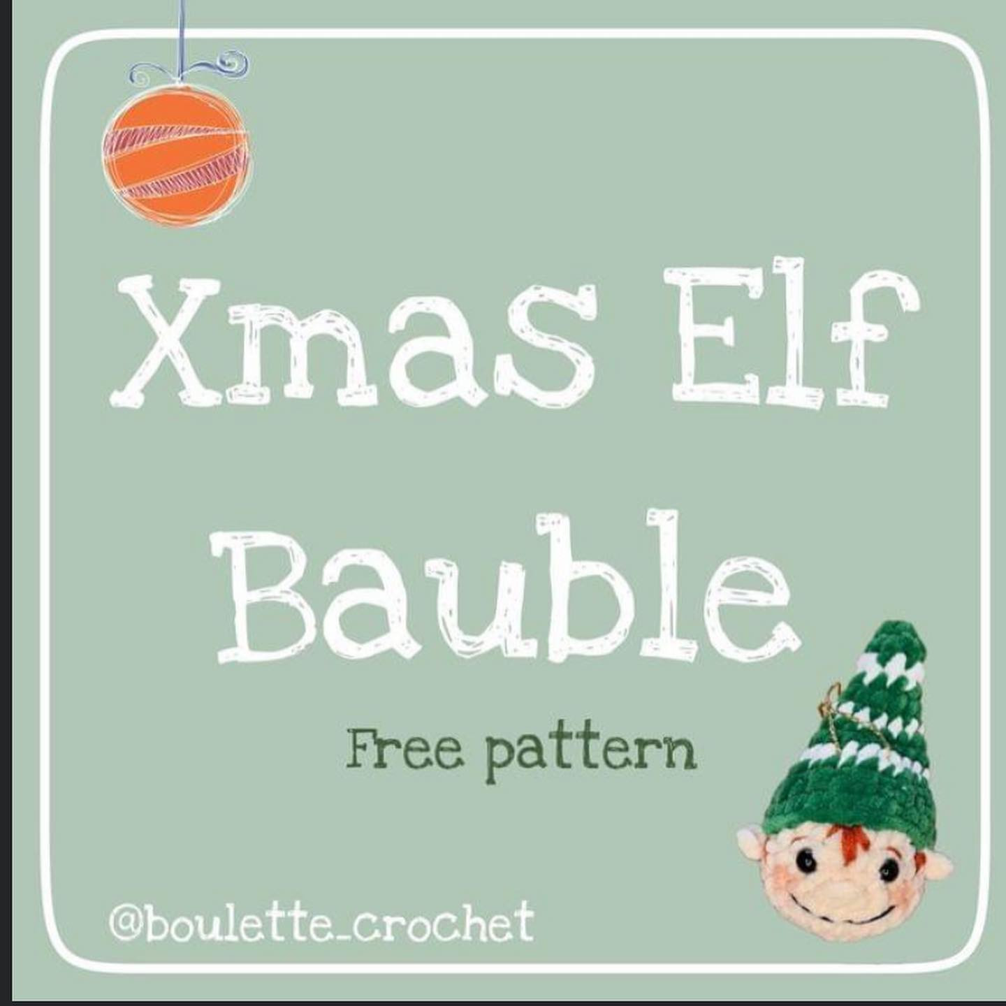 xmas elf bauble free crochet pattern