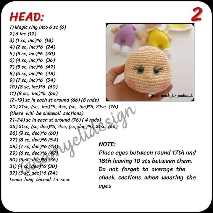 amigurumi doll pacifier baby free english pattern