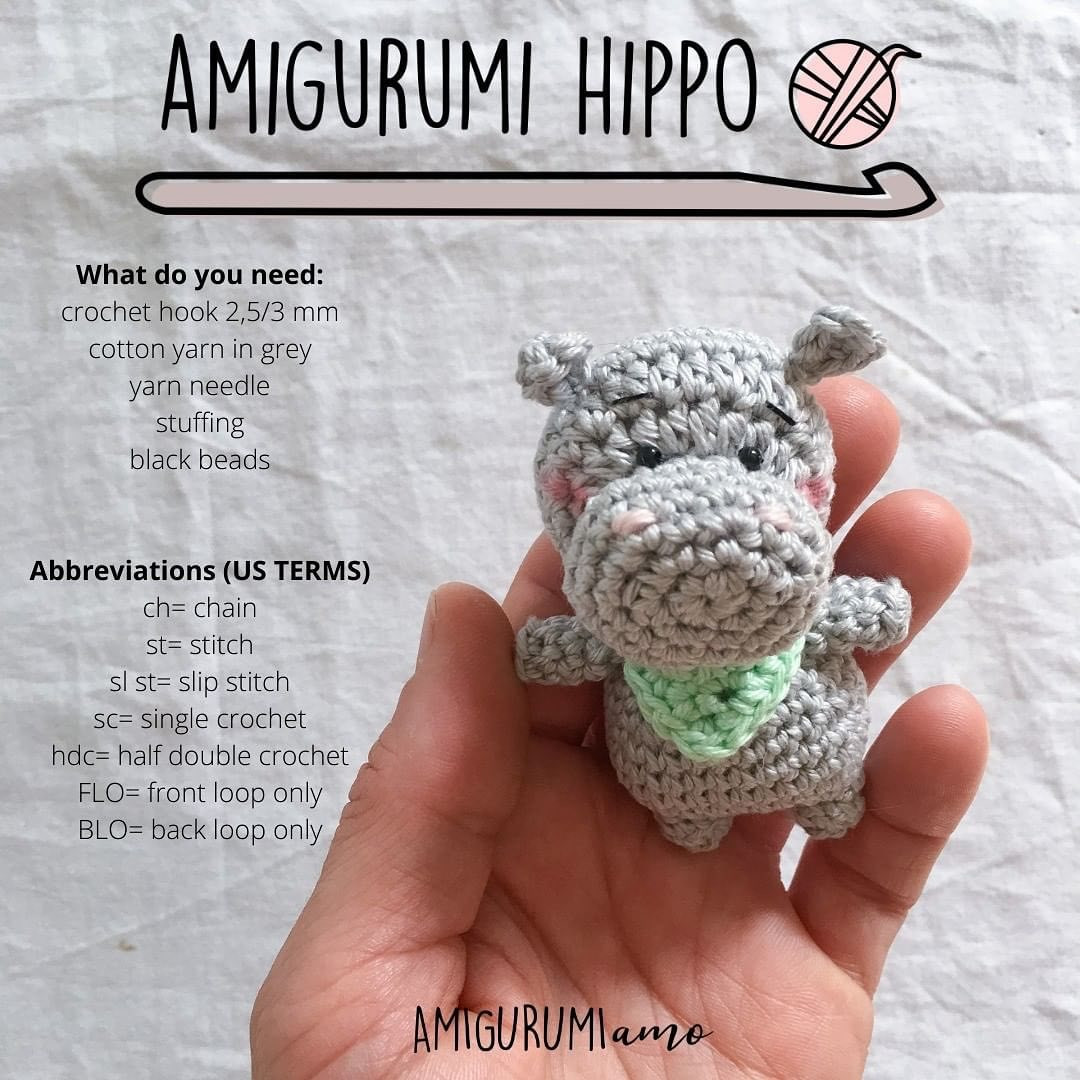 amigurumi hippo