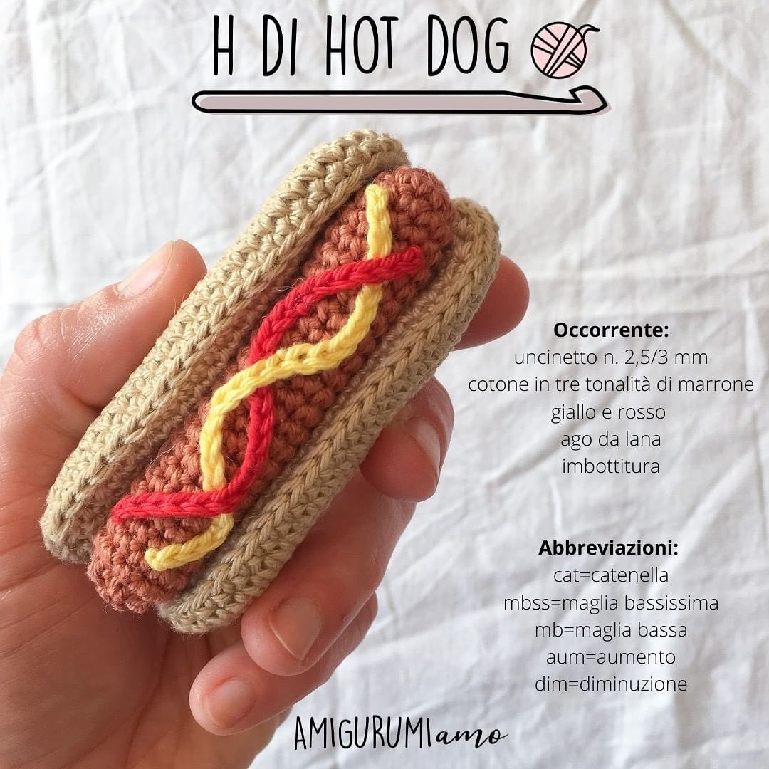 amigurumi hot dog