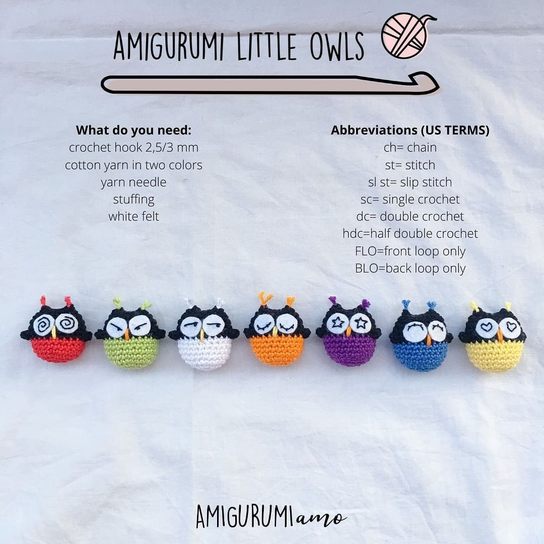 amigurumi little owls