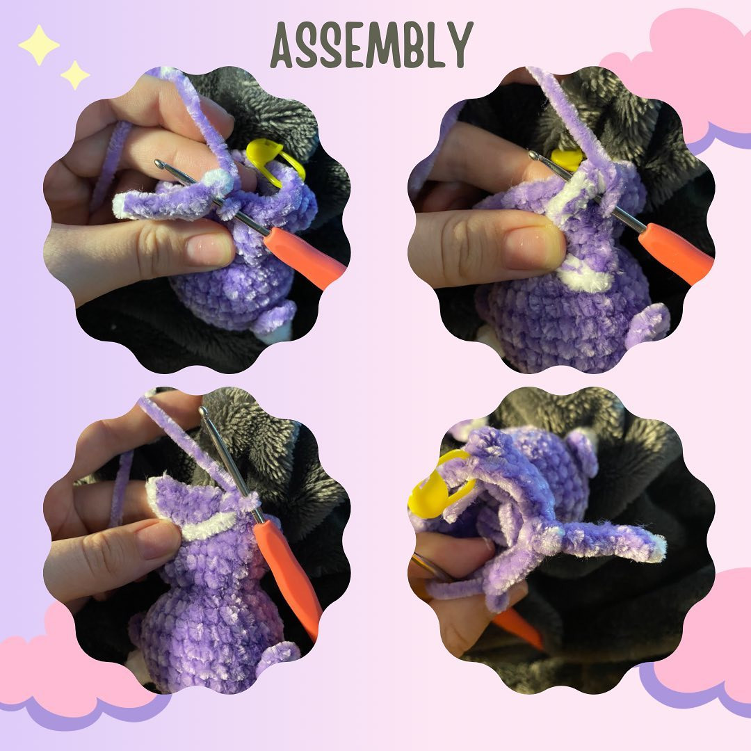 baby dragon no-sew free crochet pattern
