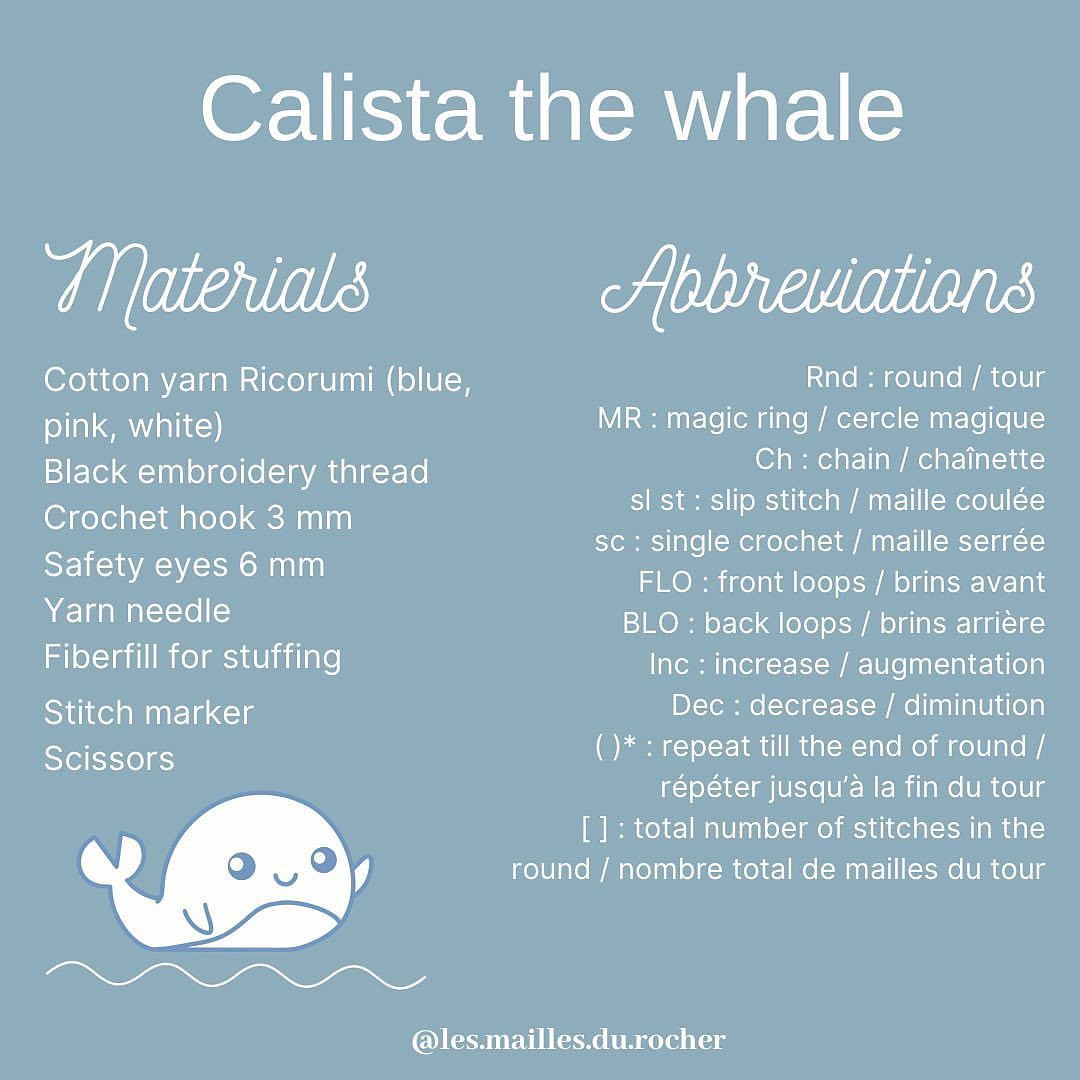 calista the whale free pattern