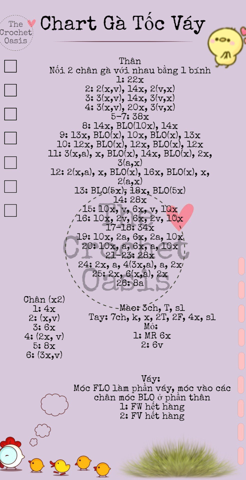 chart gà tốc váy