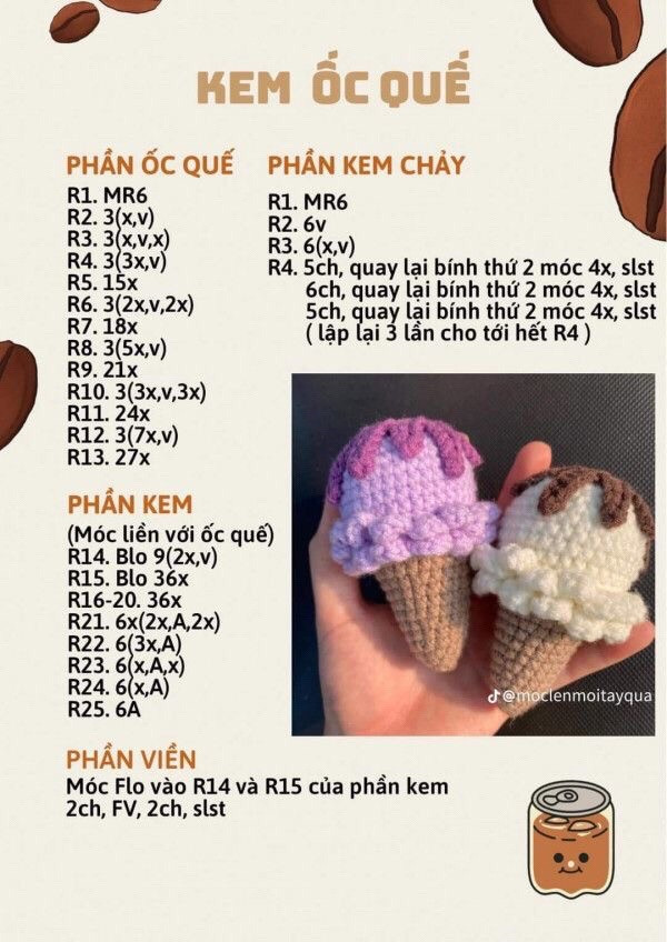 chart hộp quà gấu, kem ốc quế, chart cá taiyaki, chart larva, vịt đội mũ ếch, thỏ trắng, cá hề.