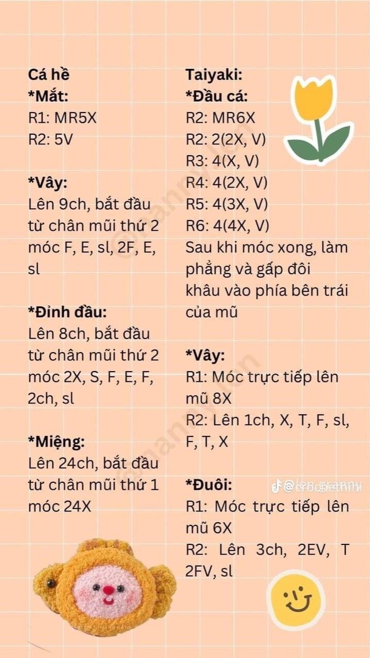 chart hộp quà gấu, kem ốc quế, chart cá taiyaki, chart larva, vịt đội mũ ếch, thỏ trắng, cá hề.