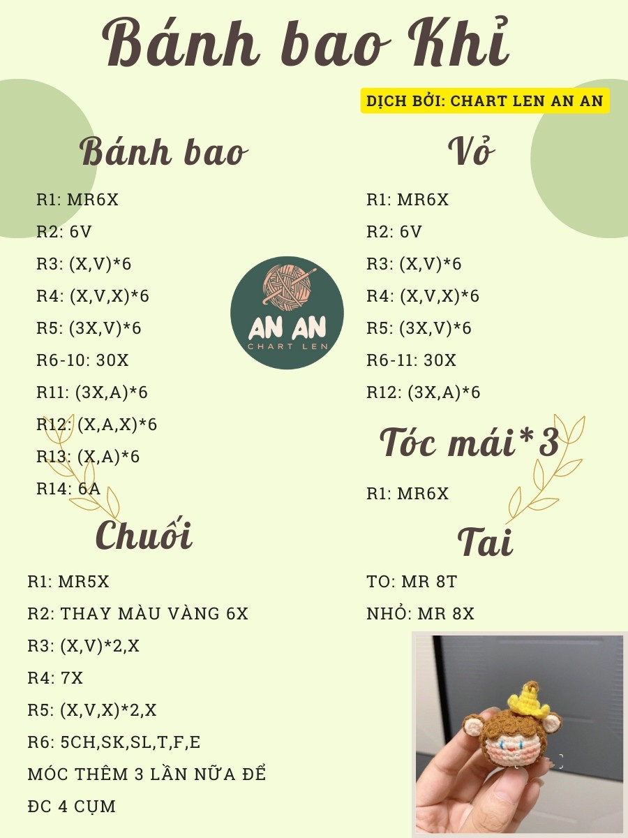 chart móc bánh bao khỉ