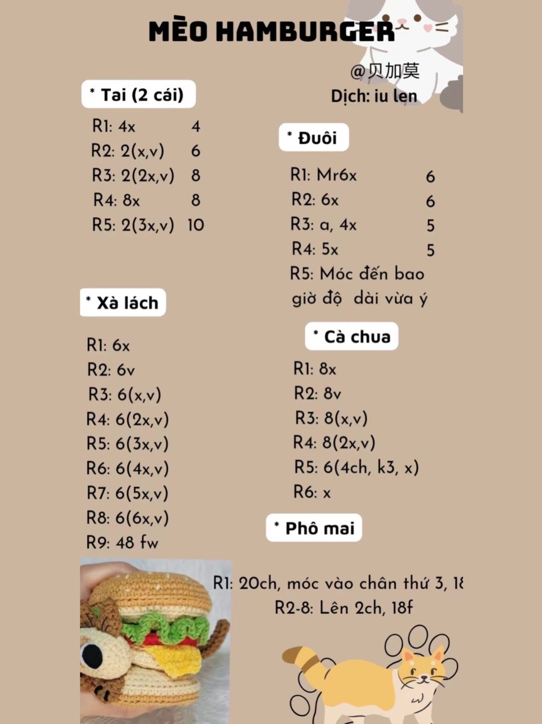 chart móc bánh hamburger