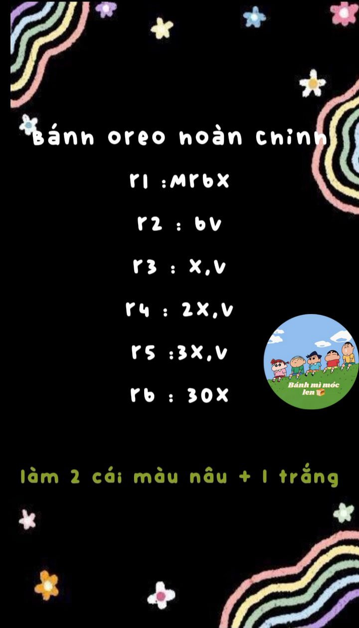 chart móc bánh oreo