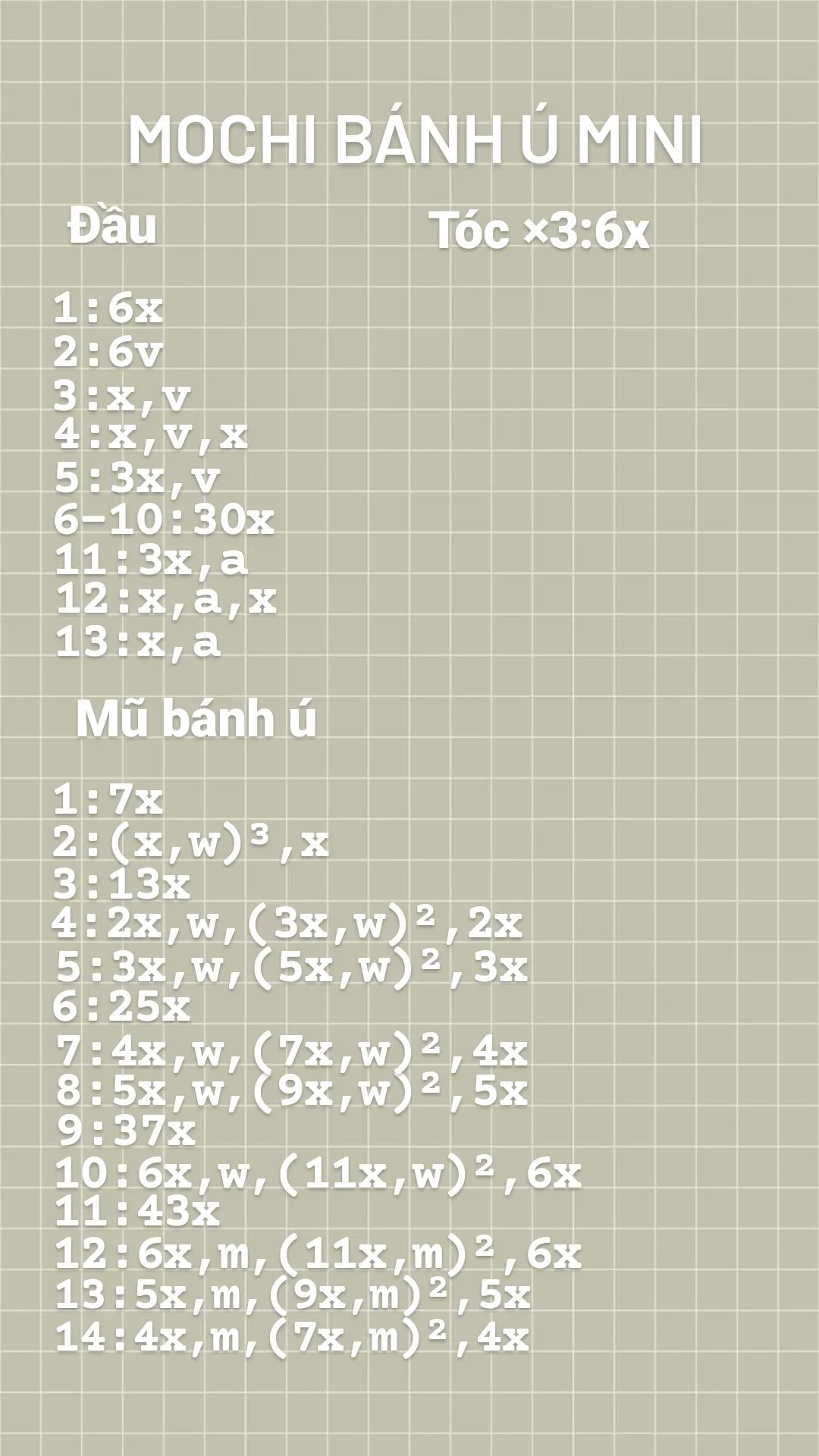 Chart móc bánh ú mini, Ngôi sao mini.