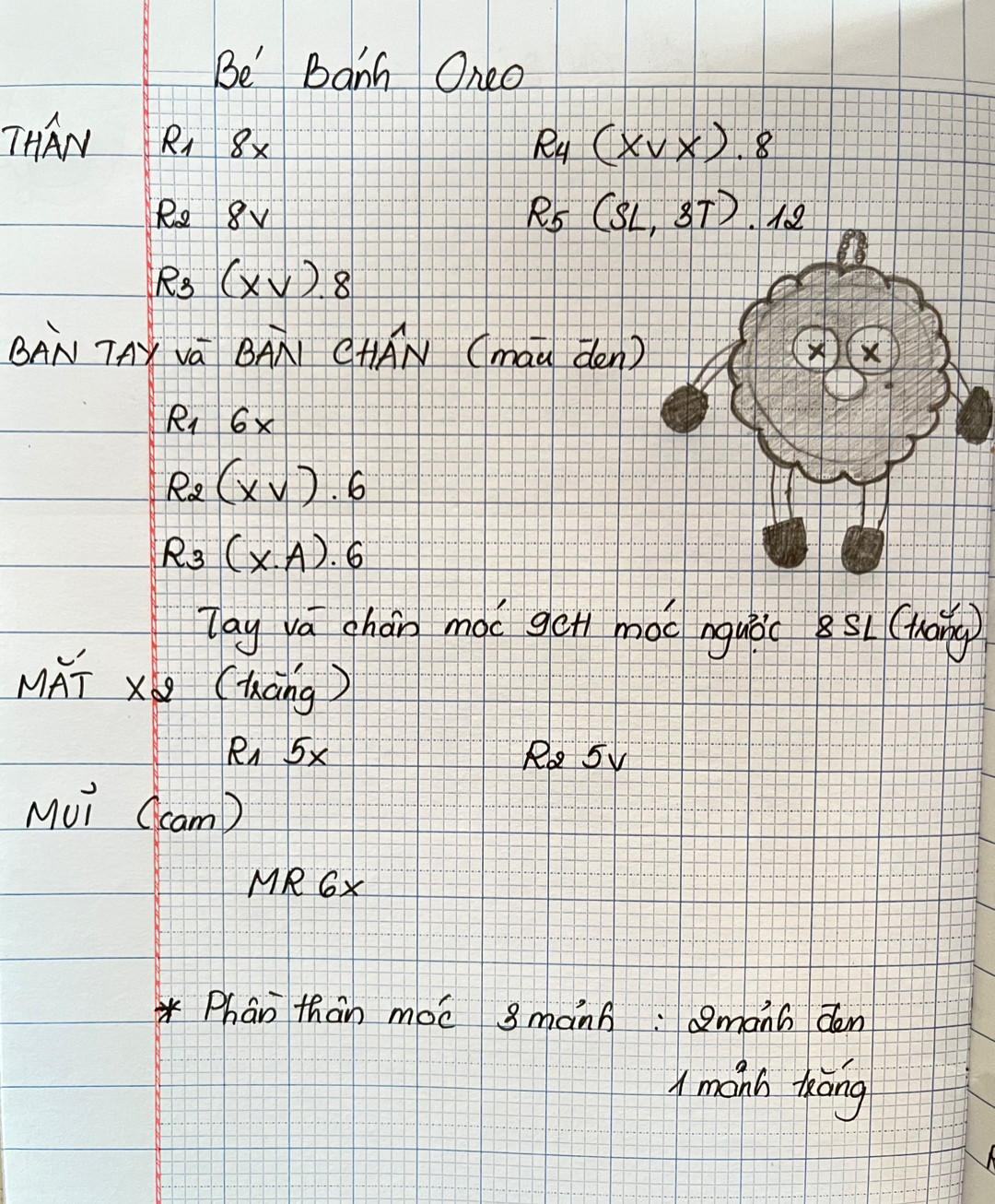 Chart móc bé bánh cute. bé banh oreo, bánh donut tinh nghịch.