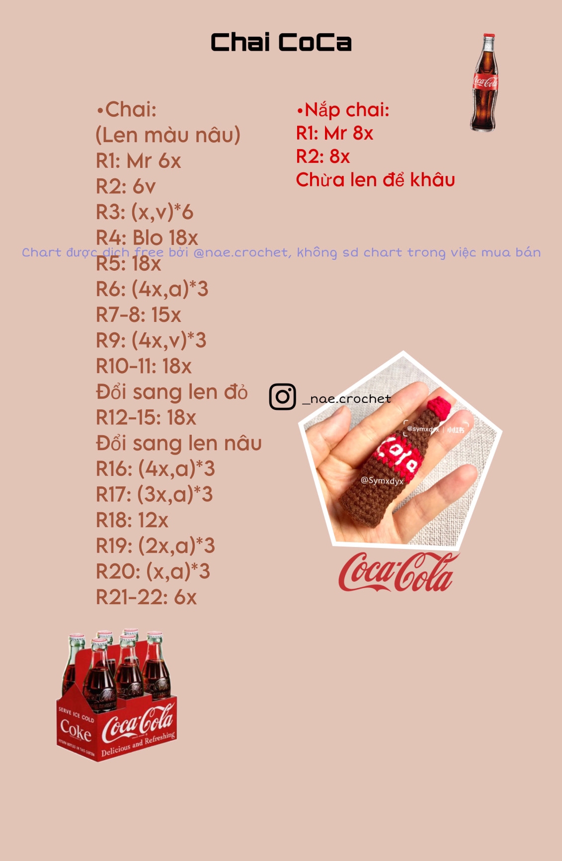 Chart móc chai coca